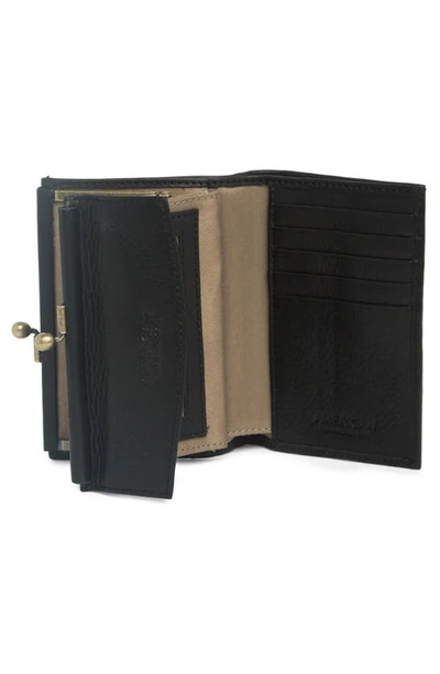Shop American Leather Co. Dana Bifold Leather Wallet In Black