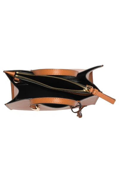 Marc Jacobs Mini Grind Coated Leather Tote In Smoked Almond