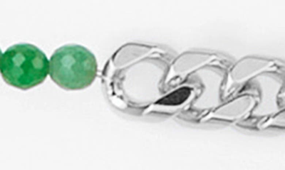 Vidakush 50/50 Jade Belly Chain In Silver