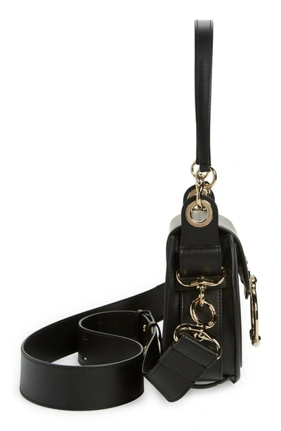 Shop Chloé Small Tess Leather Crossbody Bag In Black