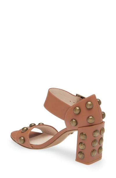 Shop Cecelia New York Gail Stud Sandal In Cognac