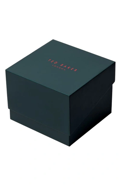Ted Baker Barnett Backlight Chronograph Leather Strap Watch, 41mm In Black/ Black/ Black
