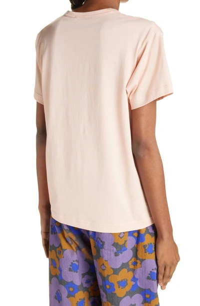 Shop Acne Studios Nash Face Patch Unisex T-shirt In Powder Pink