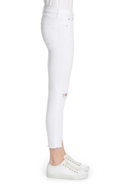 Shop Rag & Bone Dre Ripped Raw Hem Crop Skinny Jeans In Whtwhls2