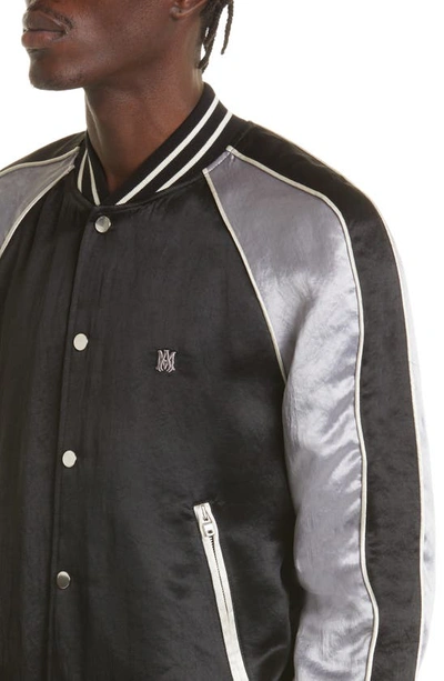 Shop Amiri Souvenir Varsity Baseball Jacket In Black