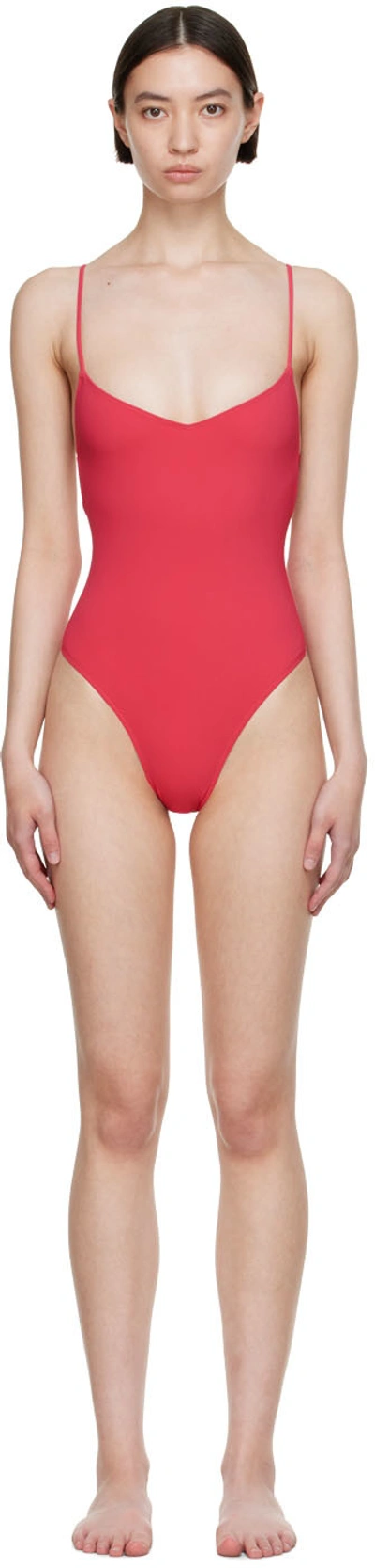 Shop Lido Pink Ventiquattro One-piece Swimsuit In Magenta