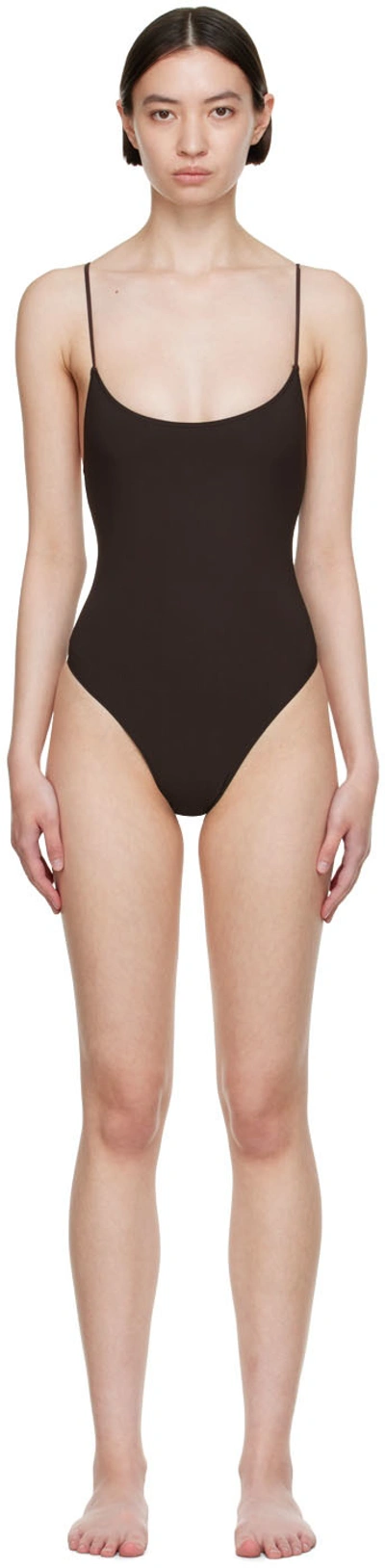 Shop Lido Brown Trentasei One-piece Swimsuit