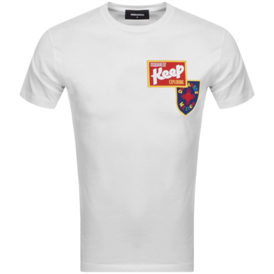 DSQUARED2 DSQUARED2 LOGO PATCH T SHIRT WHITE 