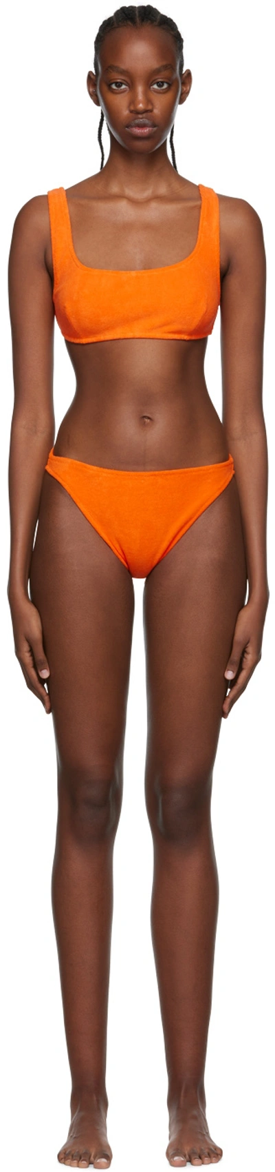 Shop Solid & Striped Orange Estelle Bikini In Tangerine