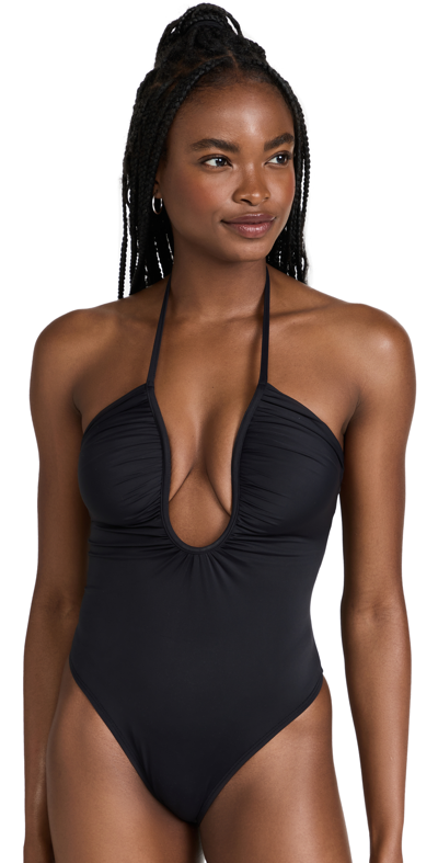 Shop Good American Leilani One Piece Swimsuit In Black001