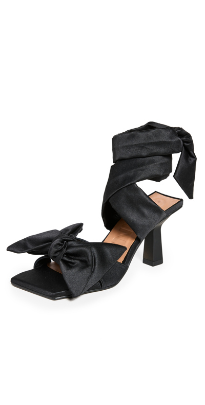 Shop Ganni Soft Sandals In Black