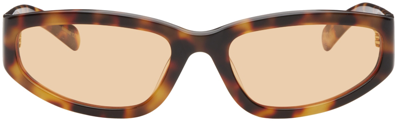 Shop Flatlist Eyewear Tortoiseshell Veneda Carter Edition Daze Sunglasses In Havana/soli