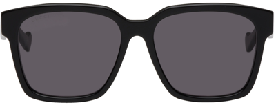 Shop Gucci Black Square Sunglasses In 001 Black