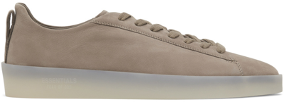 Shop Essentials Taupe Tennis Low Sneakers In Warm Taupe