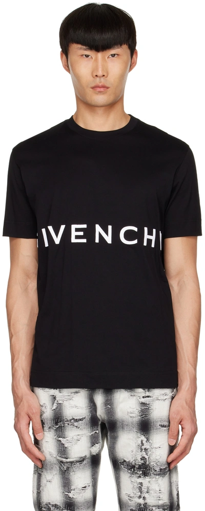 Shop Givenchy Black 4g T-shirt In 001 Black