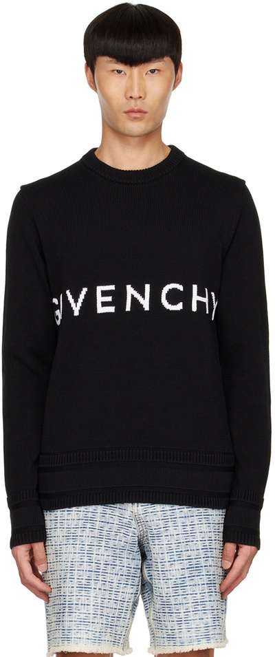 Givenchy Split Printed Sweatshirt In 001 Black