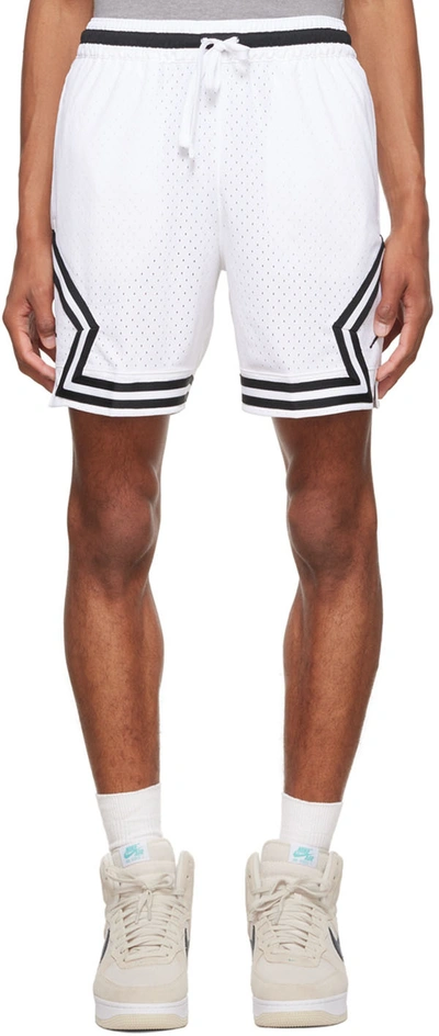 Shop Nike White Spirit Diamond Shorts In White Black