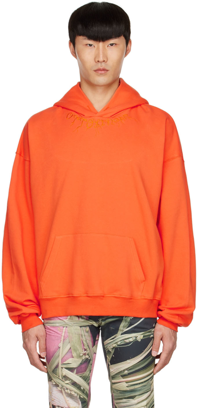 Shop Ottolinger Orange Cotton Hoodie