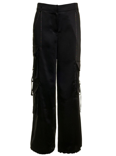 Shop Andersson Bell Inna High Waist Cargo Pants In Black