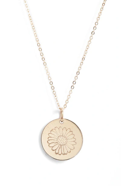 Shop Nashelle Birth Flower Necklace In 14k Gold Fill - April