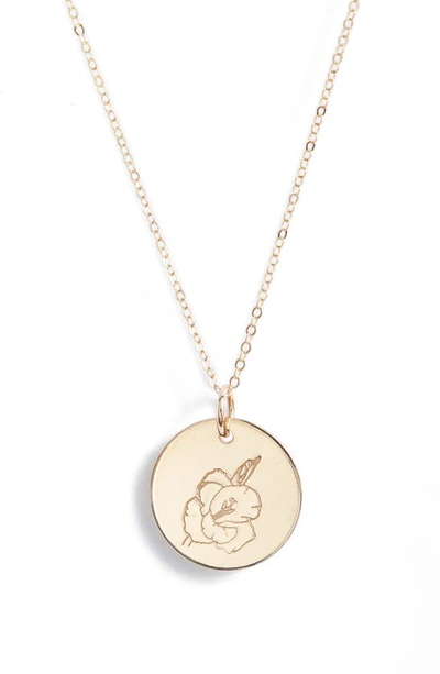 Shop Nashelle Birth Flower Necklace In 14k Gold Fill - August