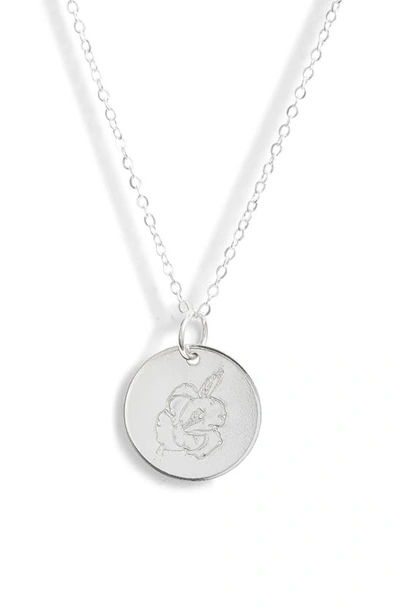 Shop Nashelle Birth Flower Necklace In Sterling Silver - August