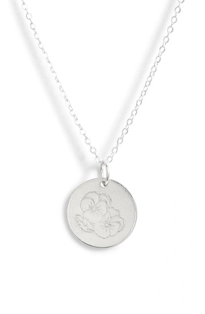 Shop Nashelle Birth Flower Necklace In Sterling Silver - February