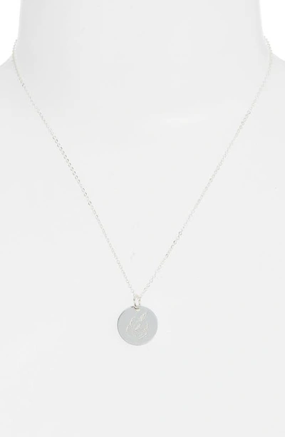 Shop Nashelle Birth Flower Necklace In Sterling Silver - August