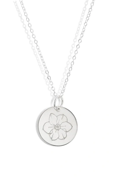 Shop Nashelle Birth Flower Necklace In Sterling Silver - December