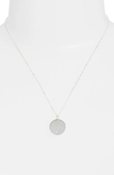 Shop Nashelle Birth Flower Necklace In Sterling Silver - January