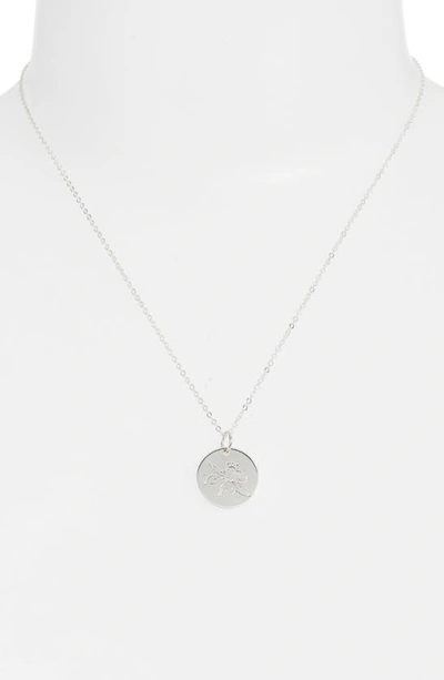 Shop Nashelle Birth Flower Necklace In Sterling Silver - March