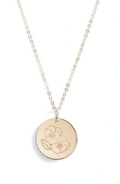 Shop Nashelle Birth Flower Necklace In 14k Gold Fill - February