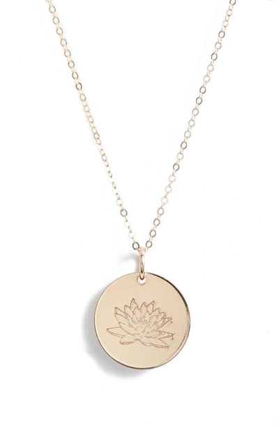 Shop Nashelle Birth Flower Necklace In 14k Gold Fill - July