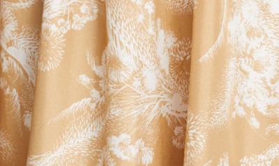 Vince Gathered Printed Silk Midi Skirt In 751lss-lt Sunseed