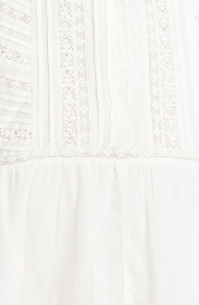 Shop Veronica Beard Addilyn Long Sleeve Cotton Minidress In Off-white