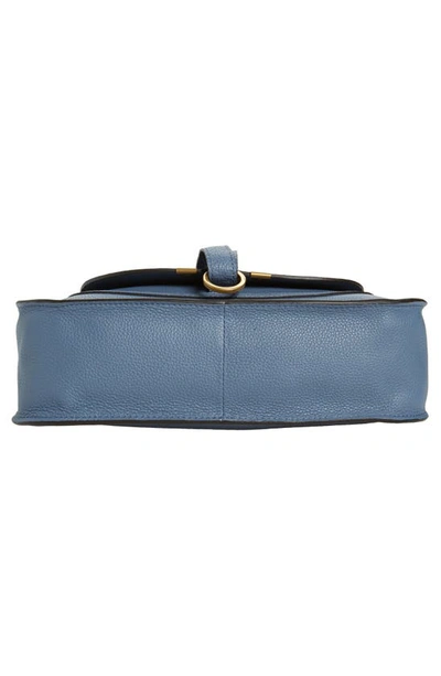 Shop Chloé Small Marcie Leather Satchel In Graphite Navy