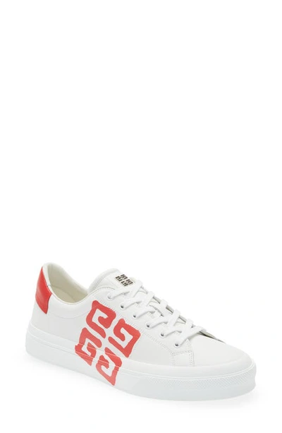 Shop Givenchy X Josh Smith City Sport Sneaker In White/ Red