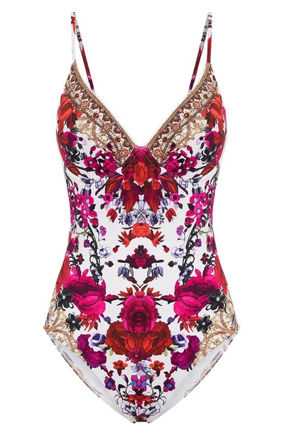 Shop Camilla Reign Of Roses Underwire One-piece Swimsuit