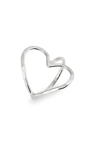 Shop Nashelle Complete Heart Ring In Sterling Silver