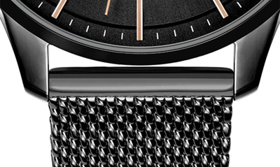 Shop Hugo Boss Associate Chronograph Mesh Strap Watch, 43mm In Black