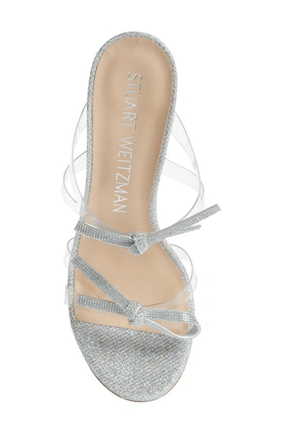 Shop Stuart Weitzman Bow 100 Slide Sandal In Clear/ Crystal