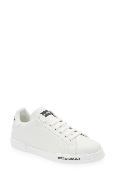 Dolce & Gabbana White Portofino Low-top Sneakers | ModeSens