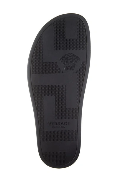 Shop Versace Barocco Slide Sandal In Black White