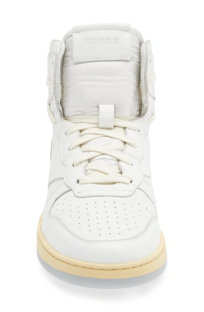 Shop Rhude Rhecess-sky Hi Sneaker In White