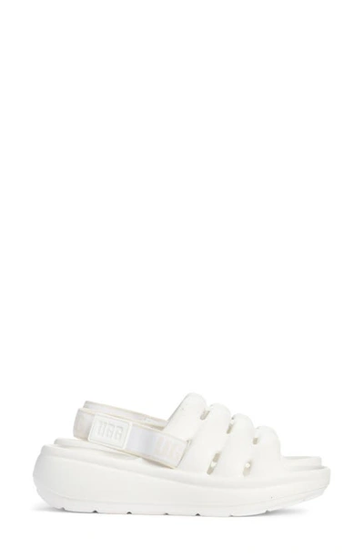 Shop Ugg Kids' Sport Yeah Slingback Sandal In Bright White