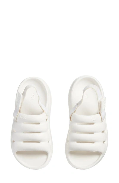 Shop Ugg Kids' Sport Yeah Slingback Sandal In Bright White