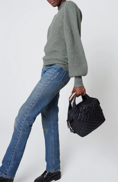 Mz Wallace Sutton Deluxe Small Quilted Nylon Tote Bag, Black