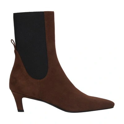 Shop Totême Mid Heel Boots In Chocolate Brown