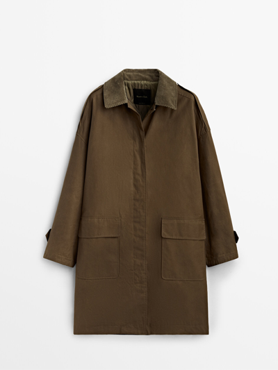 massimo dutti waxed parka