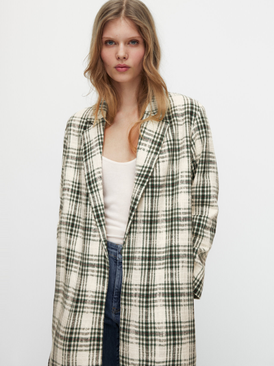 Massimo Dutti Long Checked Coat In Various Colours ModeSens